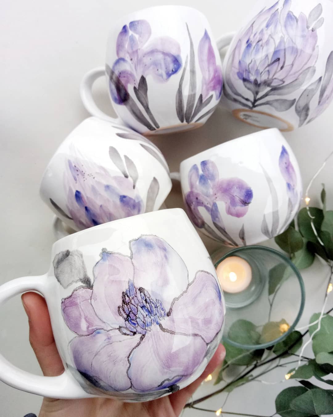 Горнятка ємністю 350-400мл. #керамика #чашки #керамическаяпосуда #ceramic #pottery #loveceramic #ceramiccups #tempuradesign #tempuradesign — авторський виріб ручної роботи з гутного скла / порцеляни, майстерня Jane and Mery