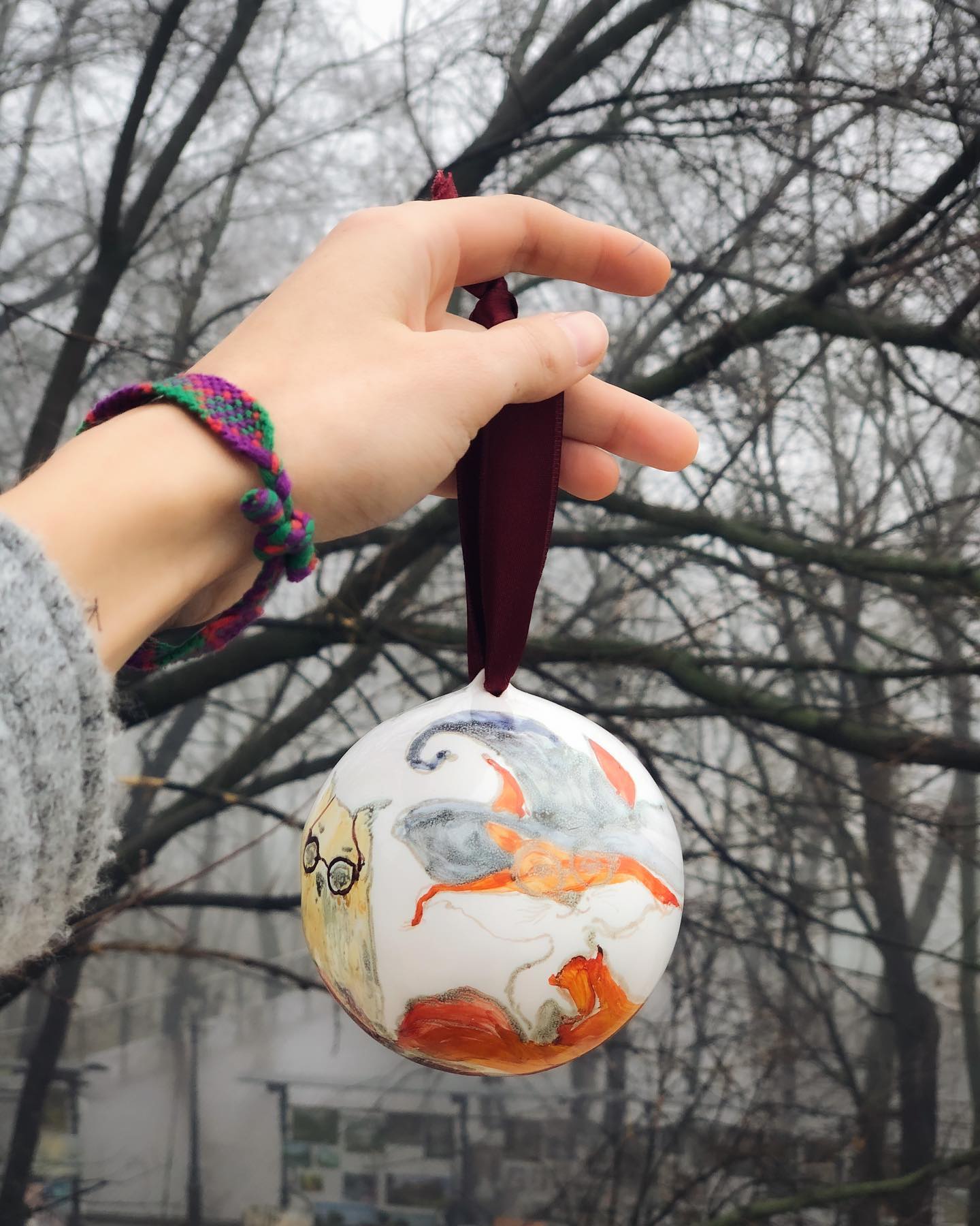 Сьогодні Київ в обіймах магічного туману — авторський виріб ручної роботи з гутного скла / порцеляни, майстерня Jane and Mery